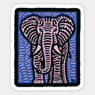 Pink Elephant | Psychedelic Safari Animal Magnet