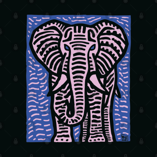 Pink Elephant | Psychedelic Safari Animal by TuncGK