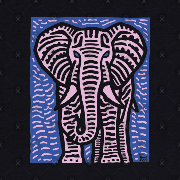 Pink Elephant | Psychedelic Safari Animal by TuncGK