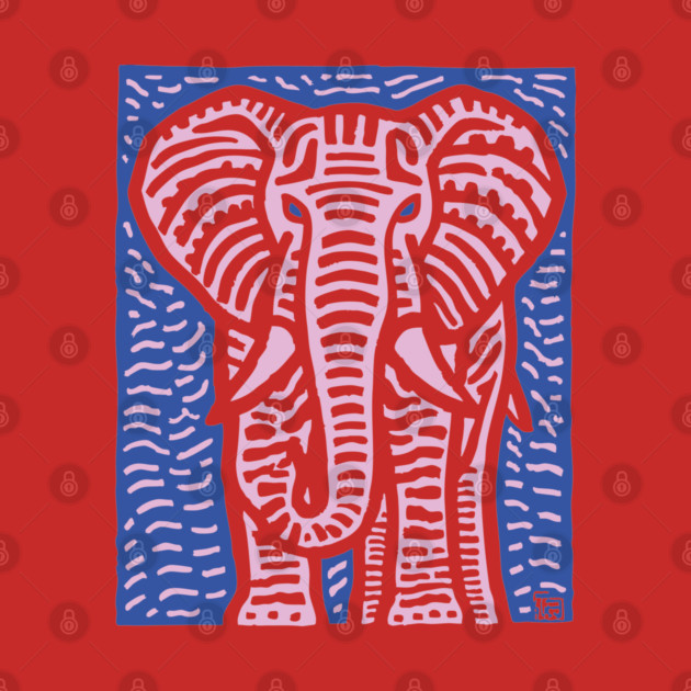 Pink Elephant | Psychedelic Safari Animal by TuncGK