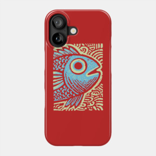 Blue Fish | Abstract Ocean Life Graphic Phone Case