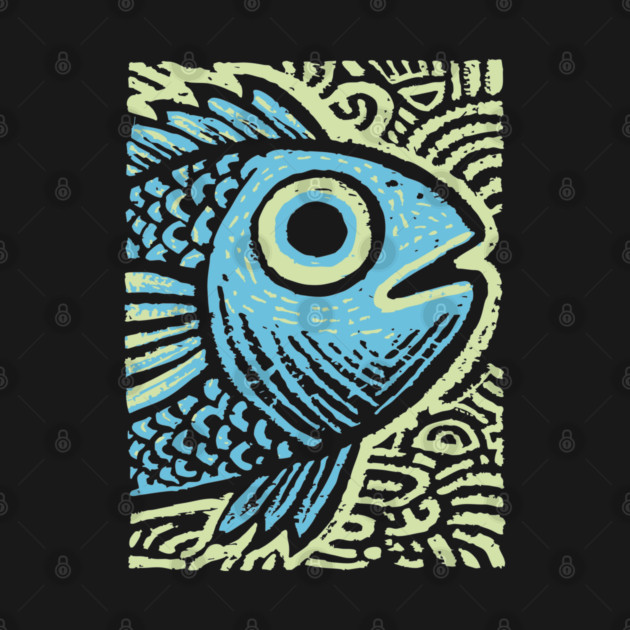 Blue Fish | Abstract Ocean Life Graphic by TuncGK