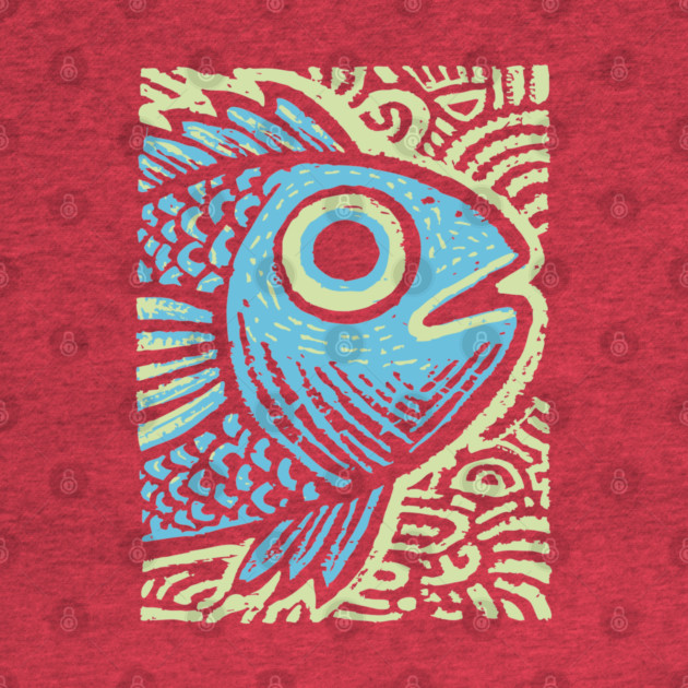 Blue Fish | Abstract Ocean Life Graphic by TuncGK