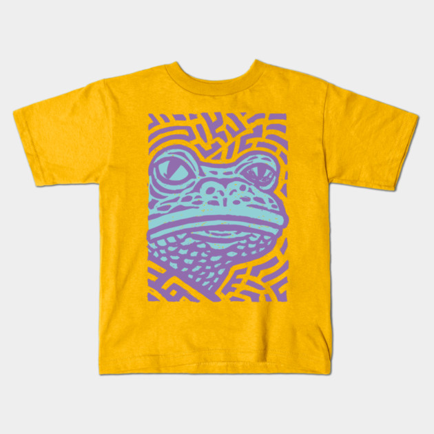 Psychedelic Frog | Trippy Amazonian Amphibian Kids T-Shirt by TuncGK