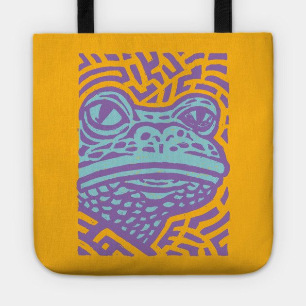 Psychedelic Frog | Trippy Amazonian Amphibian Tote by TuncGK