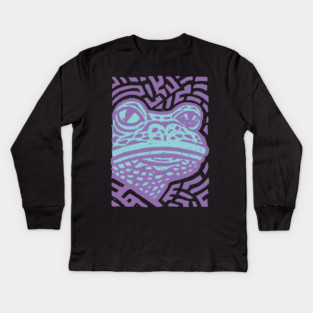 Psychedelic Frog | Trippy Amazonian Amphibian Kids Long Sleeve T-Shirt