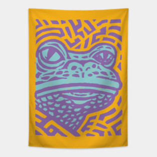 Psychedelic Frog | Trippy Amazonian Amphibian Tapestry