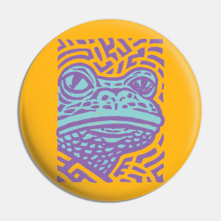 Psychedelic Frog | Trippy Amazonian Amphibian Pin