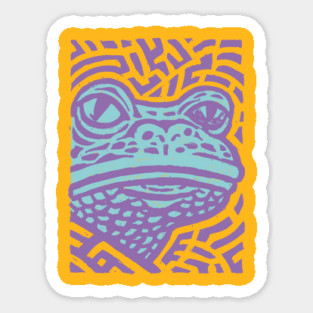 Psychedelic Frog | Trippy Amazonian Amphibian Sticker