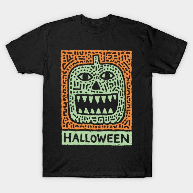 Tribal Jack O' Lantern | Happy Halloween Monster T-Shirt by TuncGK