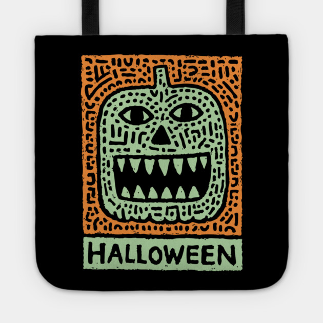 Tribal Jack O' Lantern | Happy Halloween Monster Tote by TuncGK