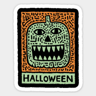 Tribal Jack O' Lantern | Happy Halloween Monster Sticker