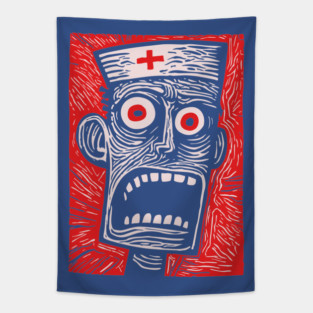 Zombie Doctor | Undead Healthcare Worker Tapestry