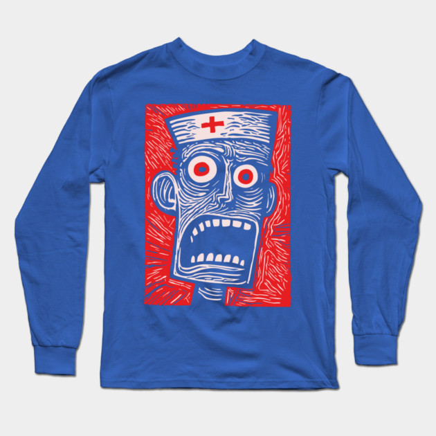 Zombie Doctor | Undead Healthcare Worker Long Sleeve T-Shirt by TuncGK