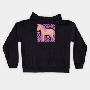 Boho Horse | Whimsical Floral Equestrian Kids Hoodie