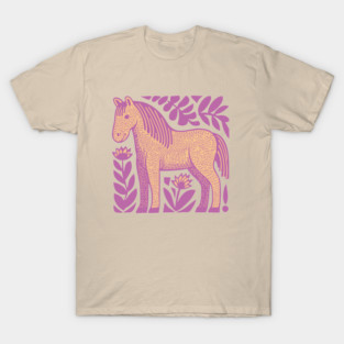 Boho Horse | Whimsical Floral Equestrian T-Shirt