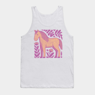 Boho Horse | Whimsical Floral Equestrian Tank Top
