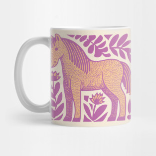 Boho Horse | Whimsical Floral Equestrian Mug