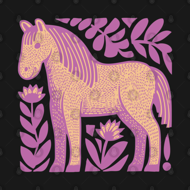 Boho Horse | Whimsical Floral Equestrian by TuncGK
