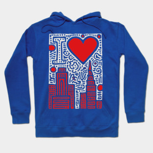 I Love NY | Pop Art Inspired NYC Doodle Hoodie