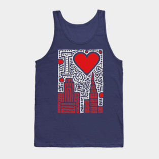I Love NY | Pop Art Inspired NYC Doodle Tank Top