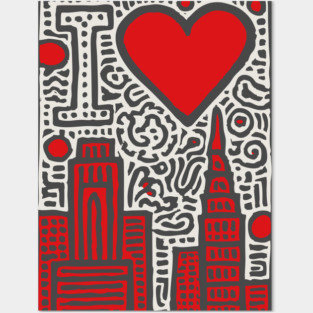 I Love NY | Pop Art Inspired NYC Doodle Posters and Art