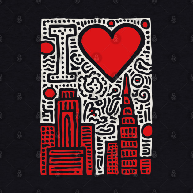 I Love NY | Pop Art Inspired NYC Doodle by TuncGK