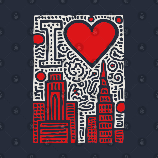 I Love NY | Pop Art Inspired NYC Doodle by TuncGK