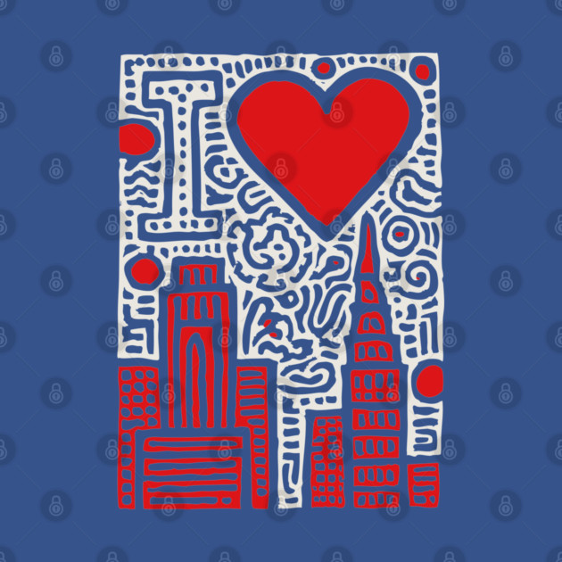 I Love NY | Pop Art Inspired NYC Doodle by TuncGK