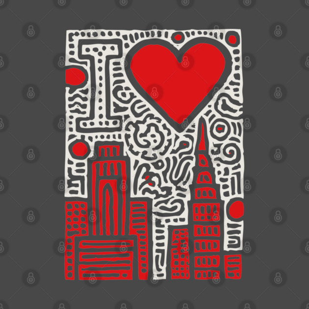 I Love NY | Pop Art Inspired NYC Doodle by TuncGK