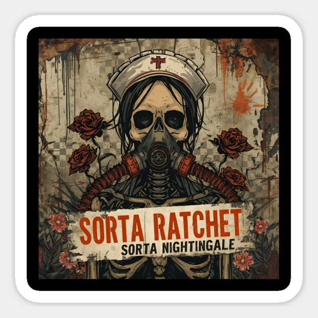Ratchet Nightingale Skeleton Nurse Halloween Magnet by JessArty