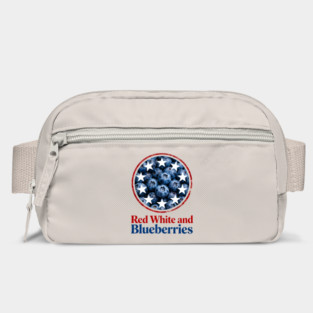 Red White and Blueberries Patriotic USA Flag Bag