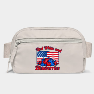 Red White and Blueberries - Patriotic USA Flag Design Bag