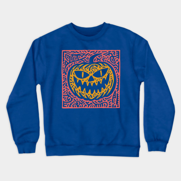 Psychedelic Jack O' Lantern | Samhain Spirit Crewneck Sweatshirt by TuncGK