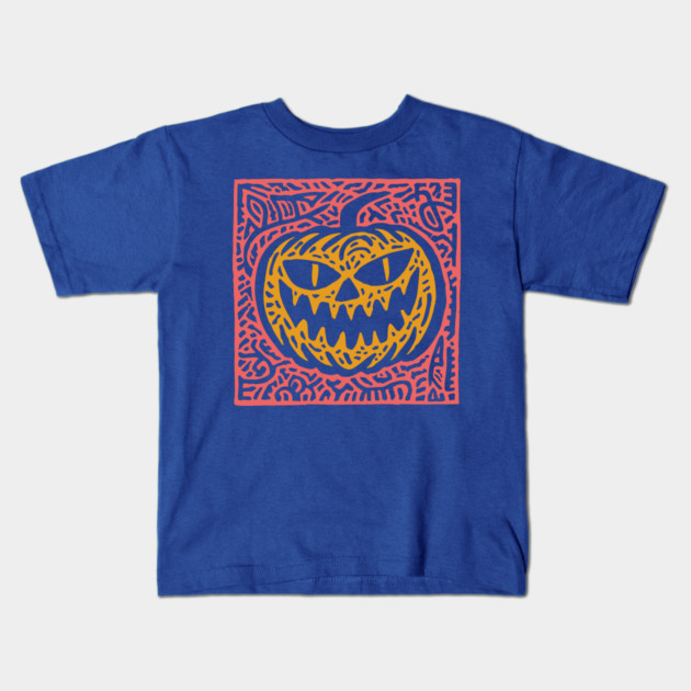 Psychedelic Jack O' Lantern | Samhain Spirit Kids T-Shirt by TuncGK