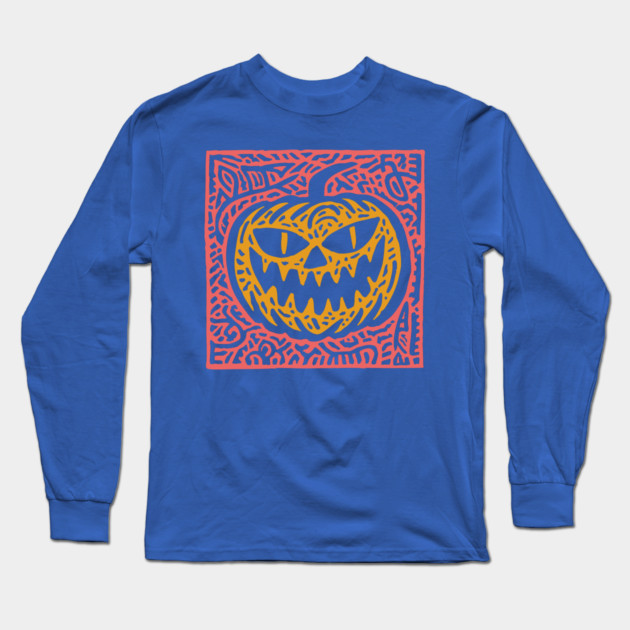 Psychedelic Jack O' Lantern | Samhain Spirit Long Sleeve T-Shirt by TuncGK