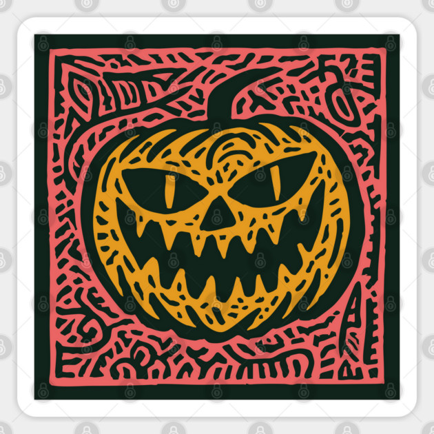 Psychedelic Jack O' Lantern | Samhain Spirit Sticker by TuncGK
