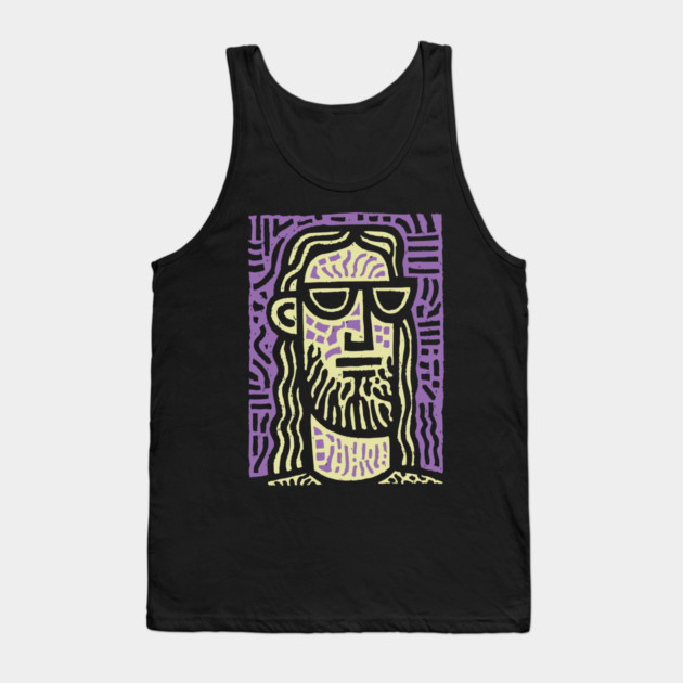 Hipster Jesus | Pop Culture Humor Graphic Tank Top by TuncGK