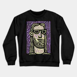 Hipster Jesus | Pop Culture Humor Graphic Crewneck Sweatshirt