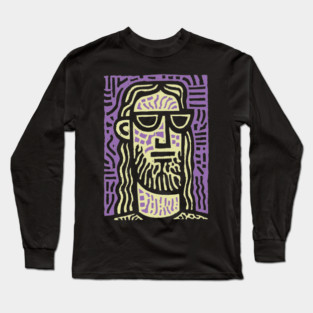 Hipster Jesus | Pop Culture Humor Graphic Long Sleeve T-Shirt