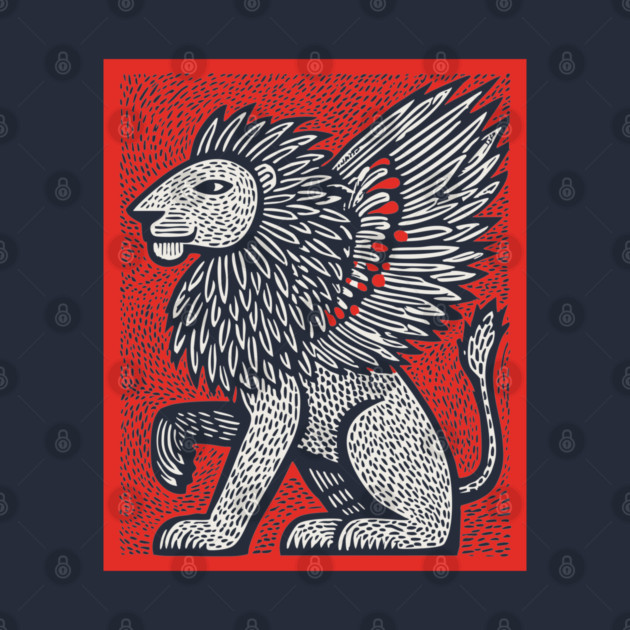 Mythical Winged Lion | Guardian Spirit Graphic by TuncGK