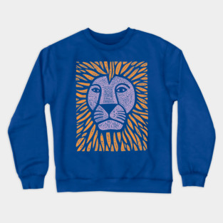 Psychedelic Lion Mane | Abstract Leo Zodiac Crewneck Sweatshirt