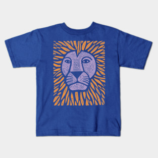 Psychedelic Lion Mane | Abstract Leo Zodiac Kids T-Shirt