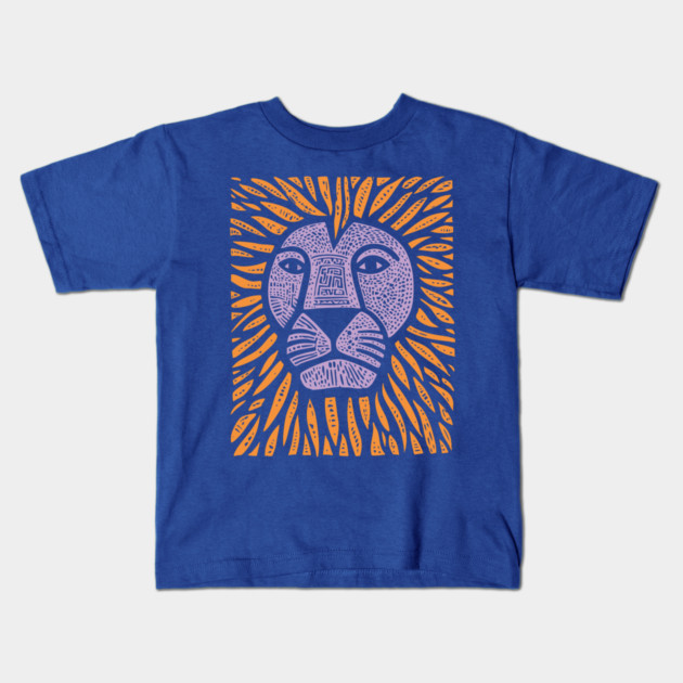 Psychedelic Lion Mane | Abstract Leo Zodiac Kids T-Shirt by TuncGK