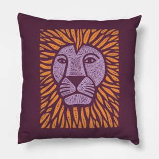Psychedelic Lion Mane | Abstract Leo Zodiac Pillow