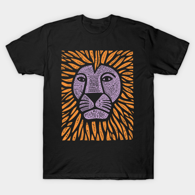 Psychedelic Lion Mane | Abstract Leo Zodiac T-Shirt by TuncGK