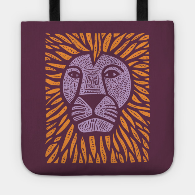 Psychedelic Lion Mane | Abstract Leo Zodiac Tote by TuncGK