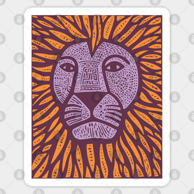 Psychedelic Lion Mane | Abstract Leo Zodiac Sticker by TuncGK