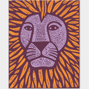 Psychedelic Lion Mane | Abstract Leo Zodiac Posters and Art