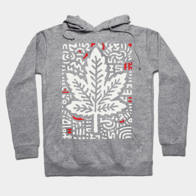 Botanical Leaf Graphic | Abstract Pattern Art Hoodie by TuncGK